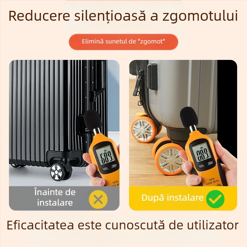 Capace din silicon pentru roțile bagajului – set de 8 buc., fără zgomot, absorbție a șocurilor