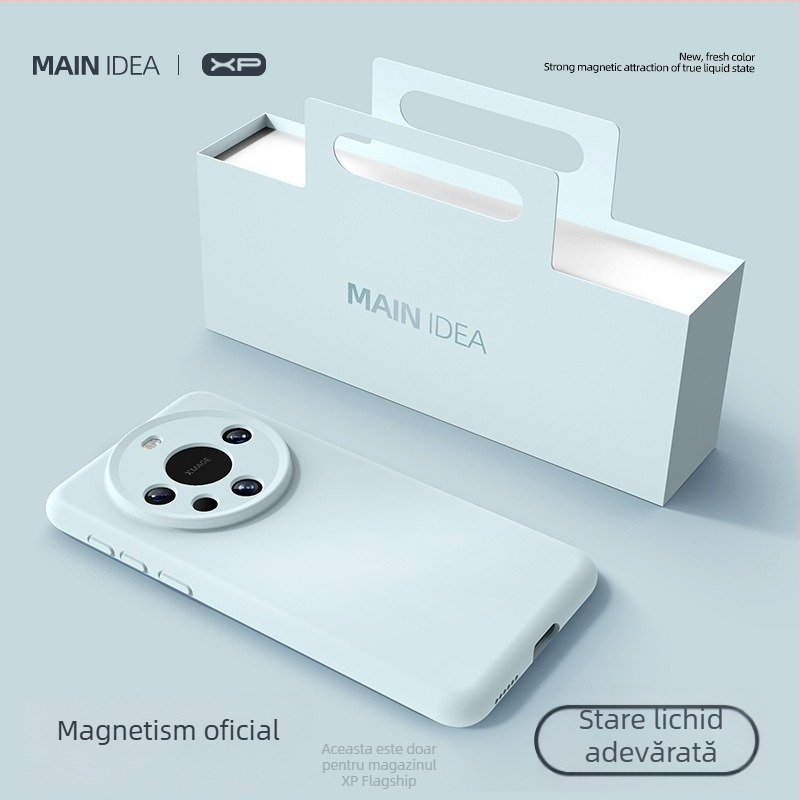 Husă de telefon pentru Huawei Mate80 Pro - Suport magnetic, Rezistență la cădere, Silicon lichid (Material: Silicon lichid; Compatibilitate: Huawei Mate80 Pro; Finisaj pulverizat)