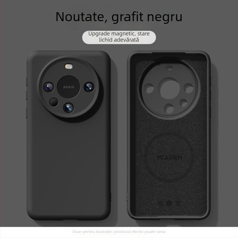 Husă de telefon pentru Huawei Mate80 Pro - Suport magnetic, Rezistență la cădere, Silicon lichid (Material: Silicon lichid; Compatibilitate: Huawei Mate80 Pro; Finisaj pulverizat)