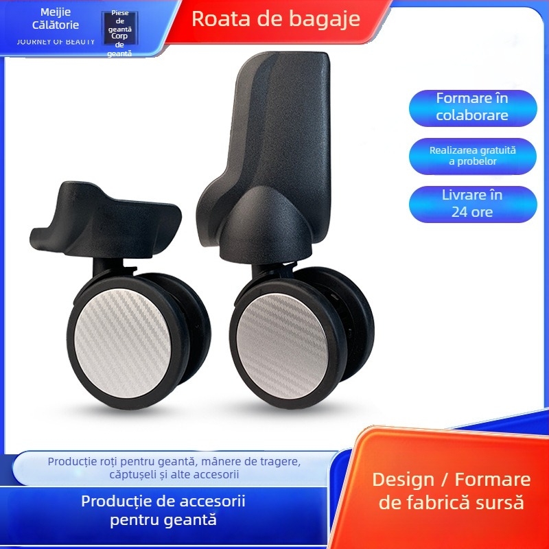 Roată universală pentru bagaje – silențioasă, rezistentă la uzură, rulment TPE, carcasă PP, braț PA (pentru înlocuire)