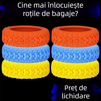 Acoperire roții bagajului — protecție din cauciuc pentru roțile de valize, înlocuire roată universală silențioasă, inel siliconic accesorii, ABS material, lansare primăvara 2025