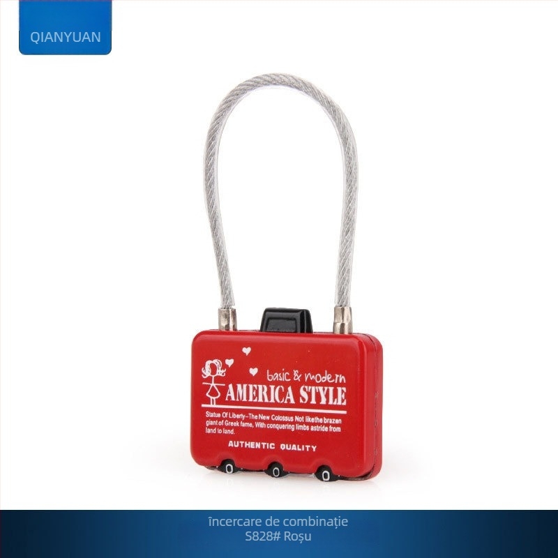 Lacăt din fier cu încuietoare cu parolă pentru dulapuri, uși, bagaje și genți — potrivit pentru cămine și săli de sport (vară 2022)