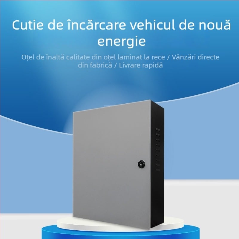 Casetă de protecție pentru încărcător EV, montaj pe perete/coloană – tip coloană, 3 circuite, 3 rânduri de întrerupătoare, carcasă din oțel laminat la rece, nivel de protecție 43, curent nominal 21 A