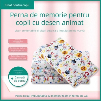 gj Pernă Memory Cotton pentru copii, formă dreptunghiulară, 1–2 kg, țesătură Tianzhu Cotton, potrivită pentru copii și sugari