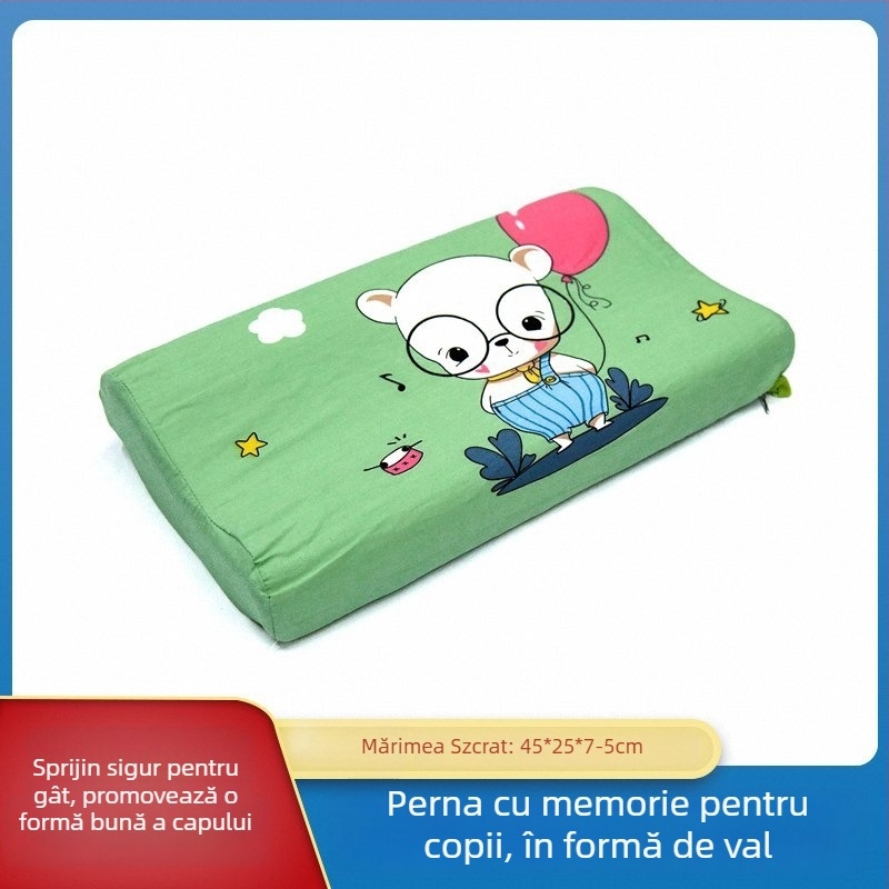 gj Pernă Memory Cotton pentru copii, formă dreptunghiulară, 1–2 kg, țesătură Tianzhu Cotton, potrivită pentru copii și sugari