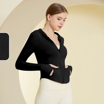 Hanorac pentru femei cu glugă, protecție UV UPF50+ din nylon, pentru alergare și fitness