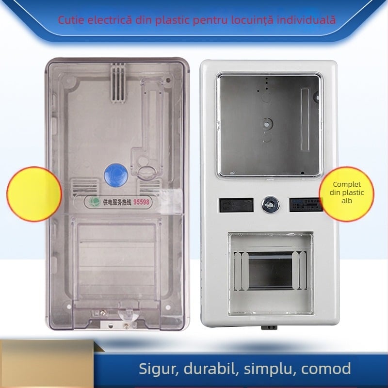 Cutie de distribuție pentru contoare, pentru locuință, carcasă din plastic de înaltă calitate; 1 circuit, rândul 1; funcție: distribuție energie/ieșire; IP30