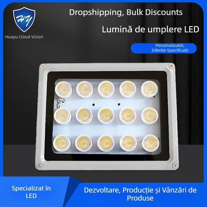 Lumină LED pentru camere de supraveghere pentru drumuri și parcări — IP66, 12V/AC24V/AC220V, 15–100W, 2400–4200 lm