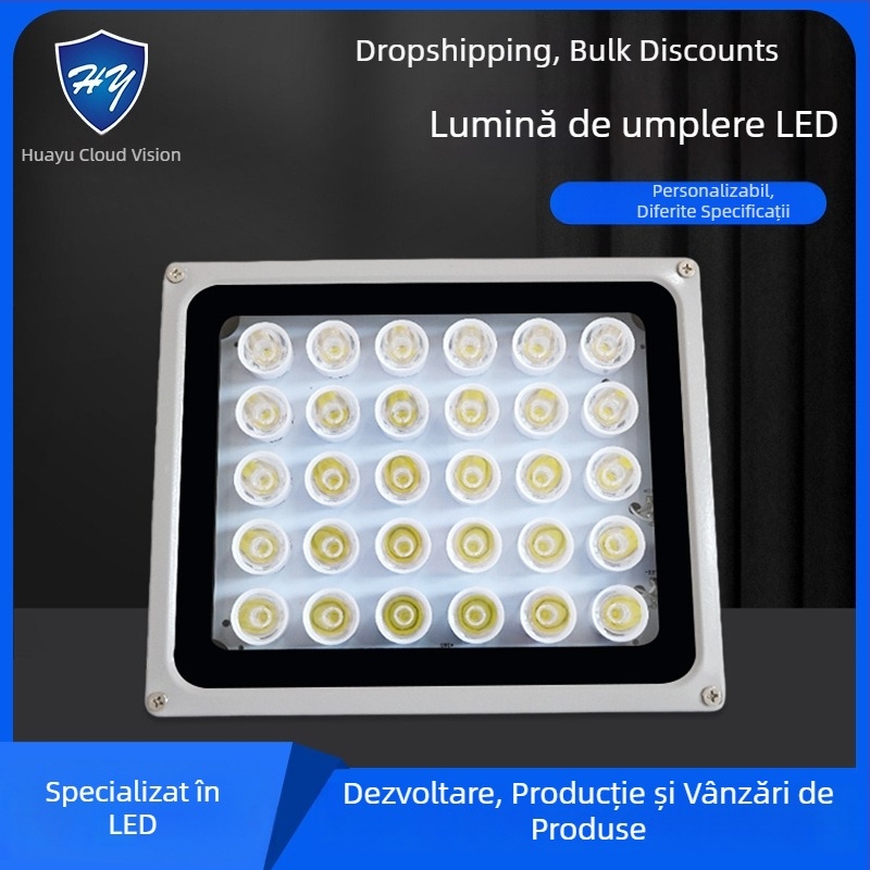 Lumină LED pentru camere de supraveghere pentru drumuri și parcări — IP66, 12V/AC24V/AC220V, 15–100W, 2400–4200 lm