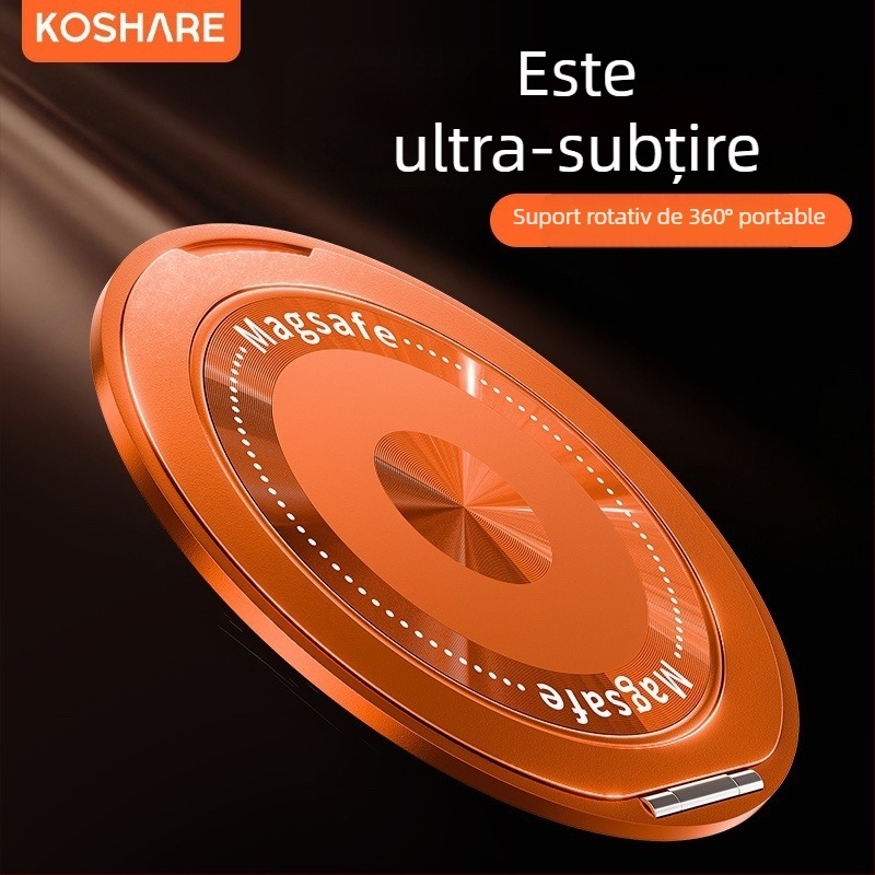 Suport pliabil pentru telefon cu aspirație magnetică, fixare cu adeziv, anti-șoc, construcție din metal și plastic, personalizabil, pentru mașină, birou și casă