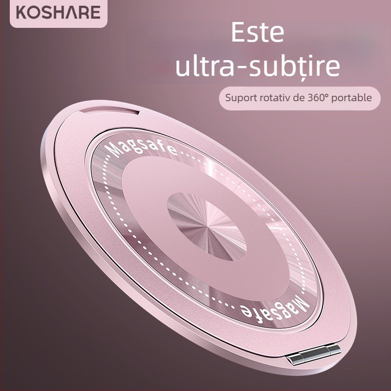 Suport pliabil pentru telefon cu aspirație magnetică, fixare cu adeziv, anti-șoc, construcție din metal și plastic, personalizabil, pentru mașină, birou și casă