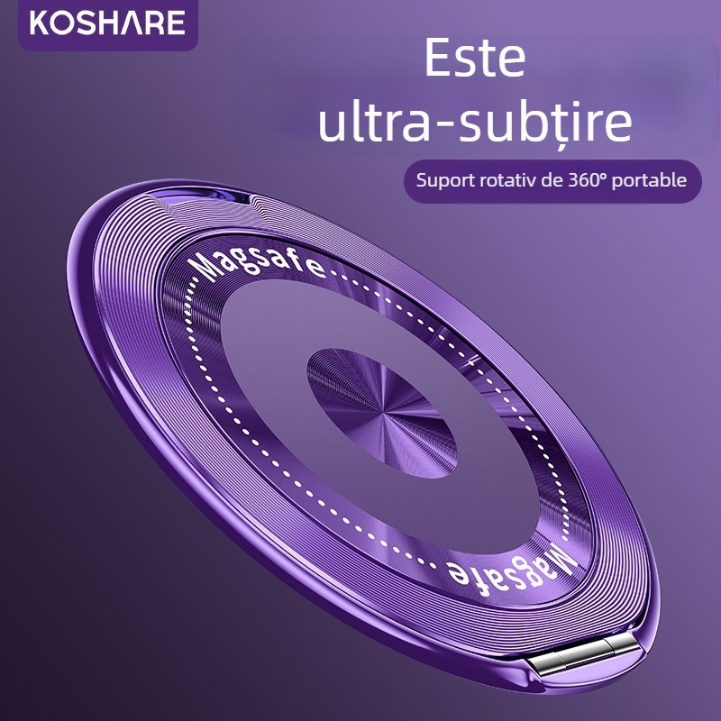 Suport pliabil pentru telefon cu aspirație magnetică, fixare cu adeziv, anti-șoc, construcție din metal și plastic, personalizabil, pentru mașină, birou și casă