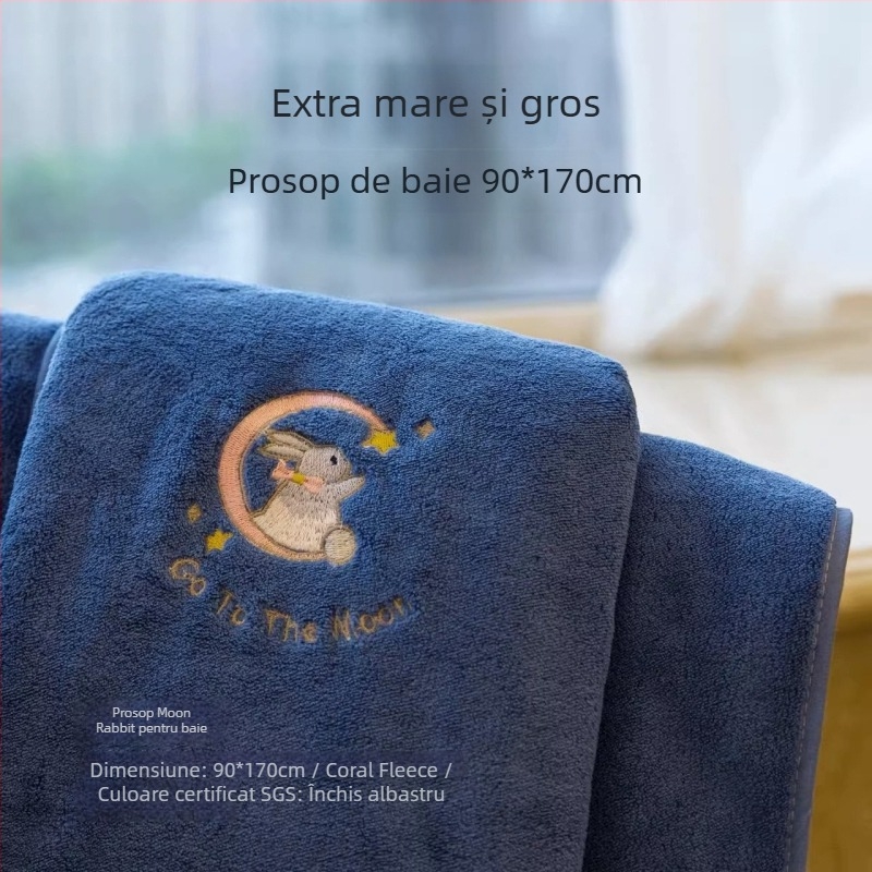 Prosop de baie tip wrap purtabil - fibre poliesterice, 150D, absorbant, uscare rapidă, nu lasă scame