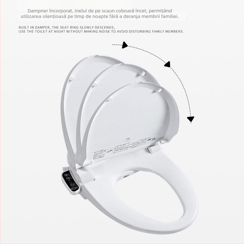 LB-302C Capac inteligent de toaletă cu bidet și uscare automată – material PP, încălzire instantă, reglare temperatură apă, încălzire șezut