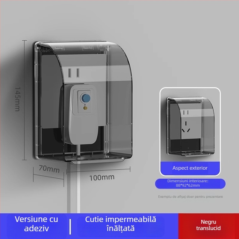 Capac impermeabil de tip 86, detașabil, pentru priză din baie și întrerupătorul boilerului