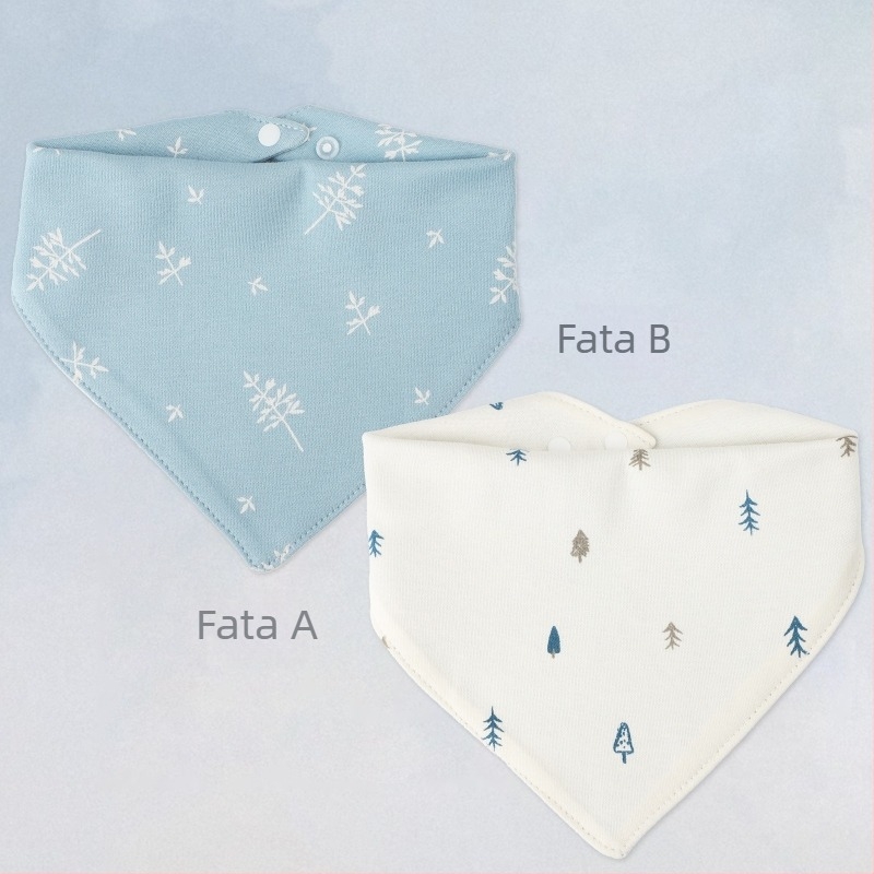 Bavetă bebeluș triunghiulară, imprimeu cu personaje, din bumbac pur >95%, impermeabilă, pentru nou-născuți 0–1 ani