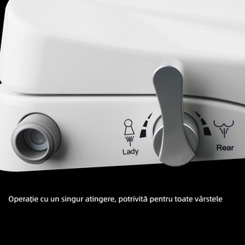 Capac de toaletă cu bidet universal inteligent, fără electricitate, ABS, duză auto-curățare, spălare pentru femei, închidere amortizată