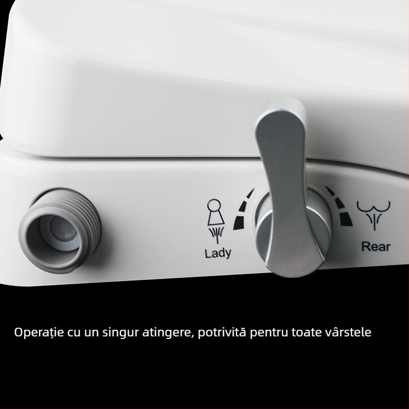 Capac de toaletă cu bidet universal inteligent, fără electricitate, ABS, duză auto-curățare, spălare pentru femei, închidere amortizată