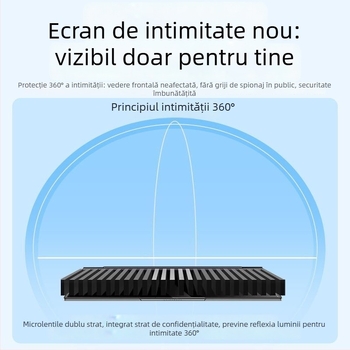 Film de protecție a intimității pentru MacBook Air, fixare completă, protecție 360° pe patru laturi, PET cu trei straturi