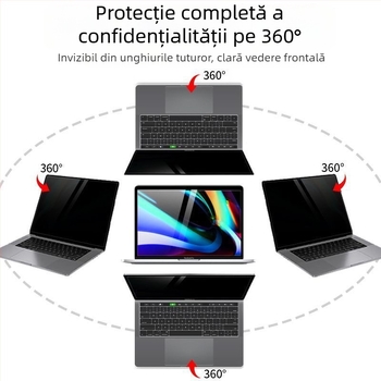 Film de protecție a intimității pentru MacBook Air, fixare completă, protecție 360° pe patru laturi, PET cu trei straturi