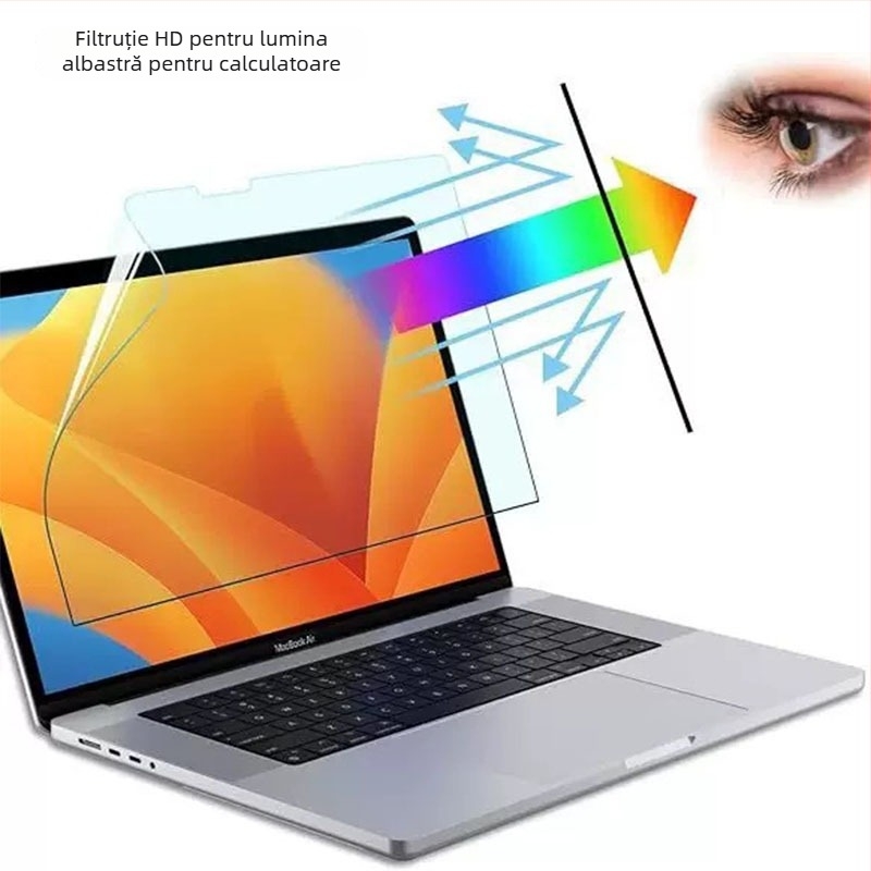 Film de protecție a intimității pentru MacBook Air, fixare completă, protecție 360° pe patru laturi, PET cu trei straturi