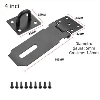 Cuplă pentru ușă, din oțel inoxidabil – zăvor pentru uși de dulap, design modern minimalist (WITT RIGHT)