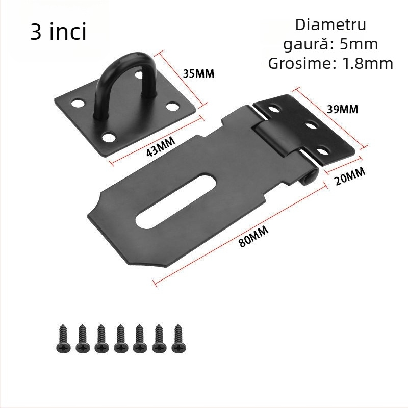 Cuplă pentru ușă, din oțel inoxidabil – zăvor pentru uși de dulap, design modern minimalist (WITT RIGHT)
