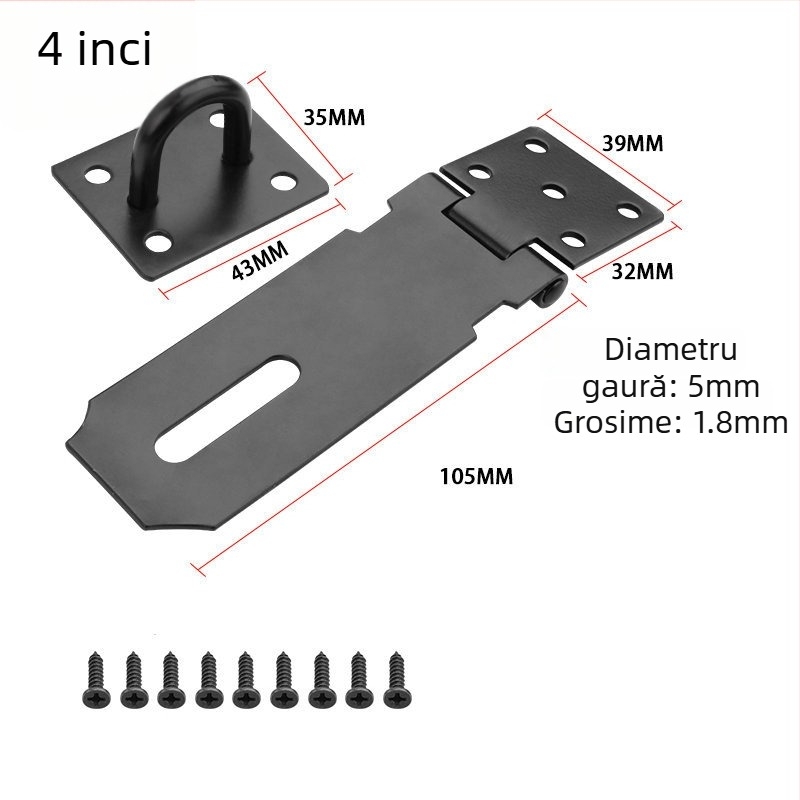 Cuplă pentru ușă, din oțel inoxidabil – zăvor pentru uși de dulap, design modern minimalist (WITT RIGHT)