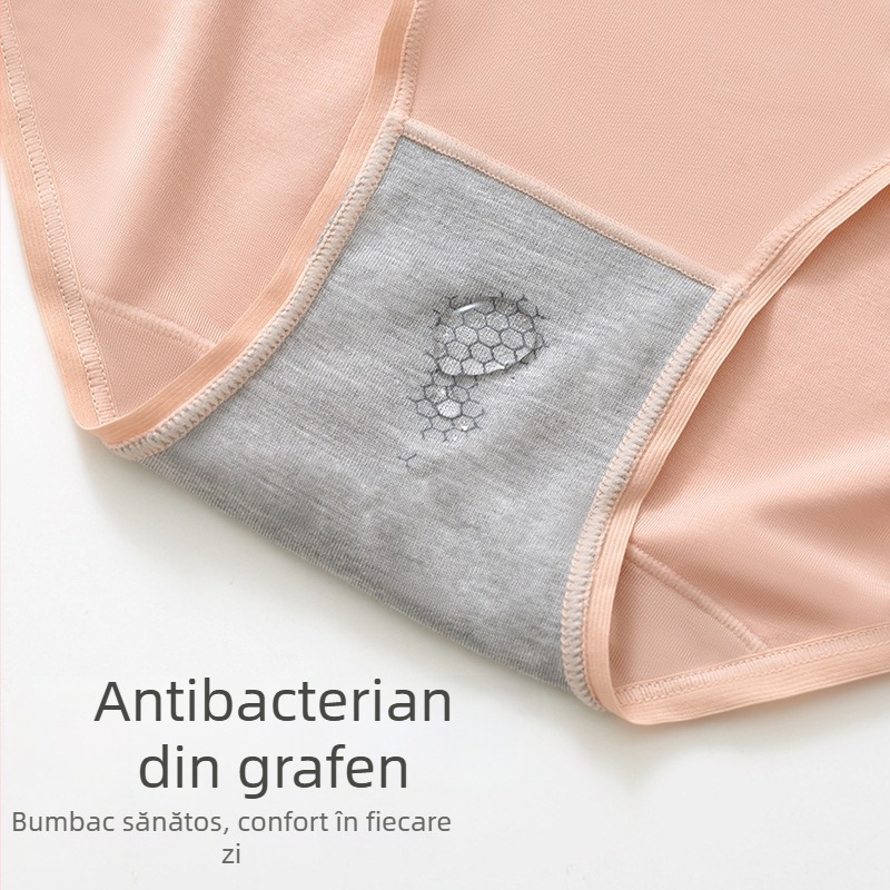 Lenjerie intimă pentru femei din modal, respirabilă, antibacteriană, talie medie, 92% modal, căptușeală de viscoză (50–70%)