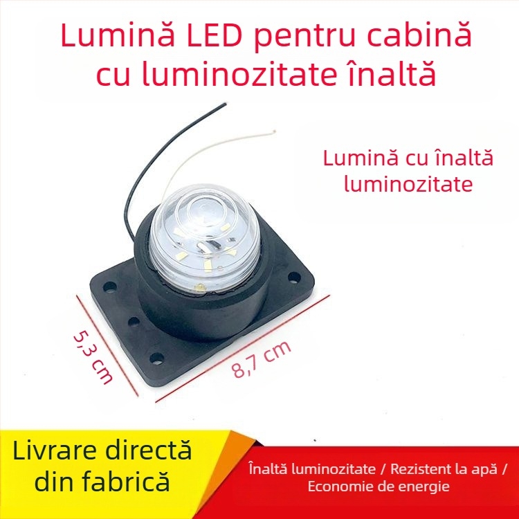 Lampă LED de colț pentru camioane 24V — 5W, LED astigmatism, durată de viață 20.000 h (Model: Lampă de colț cu bază moale LED)