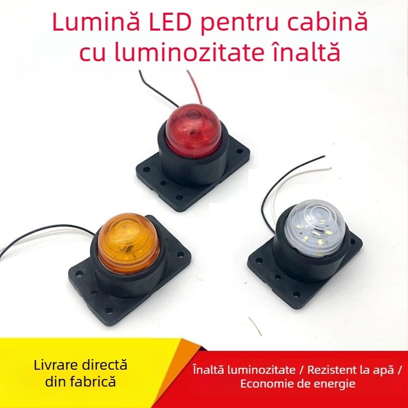Lampă LED de colț pentru camioane 24V — 5W, LED astigmatism, durată de viață 20.000 h (Model: Lampă de colț cu bază moale LED)
