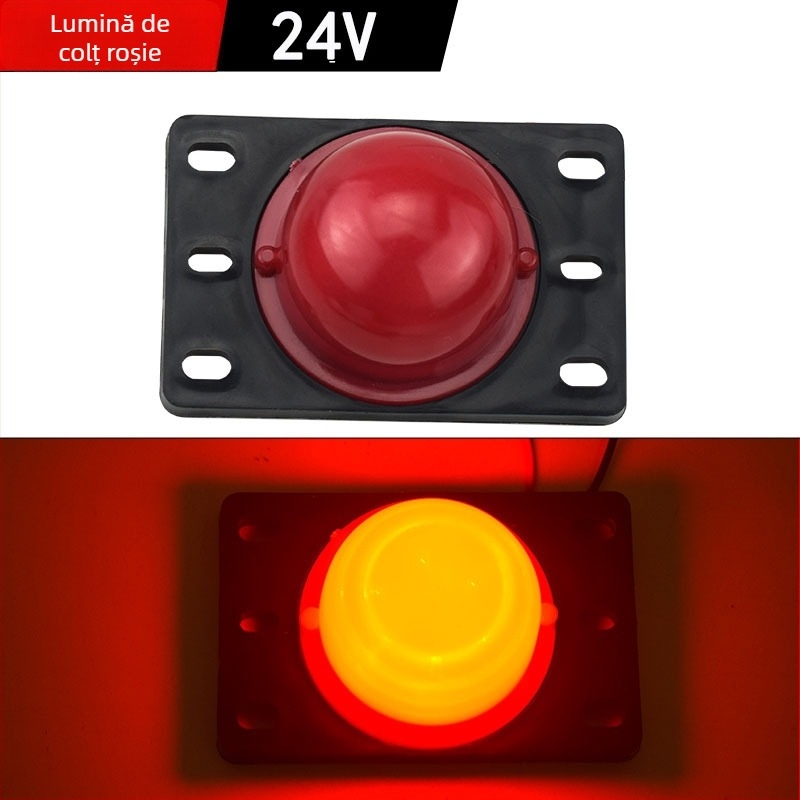 Lampă LED de colț pentru camioane 24V — 5W, LED astigmatism, durată de viață 20.000 h (Model: Lampă de colț cu bază moale LED)