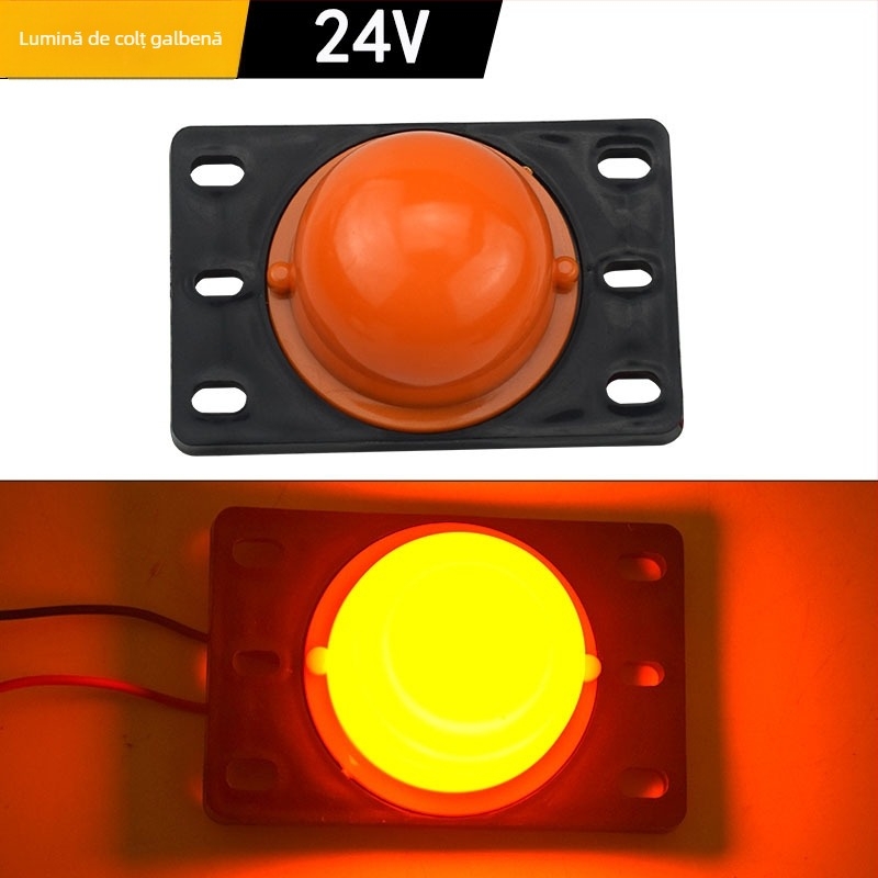 Lampă LED de colț pentru camioane 24V — 5W, LED astigmatism, durată de viață 20.000 h (Model: Lampă de colț cu bază moale LED)