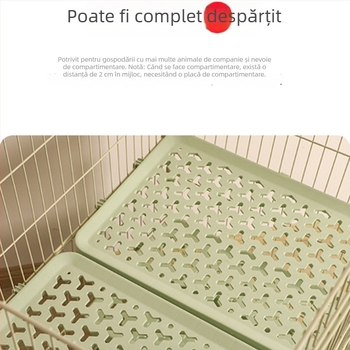Cușcă pentru iepuri cu mai multe niveluri pentru interior, marcă Chuangyi, material: combinație plastic-otel