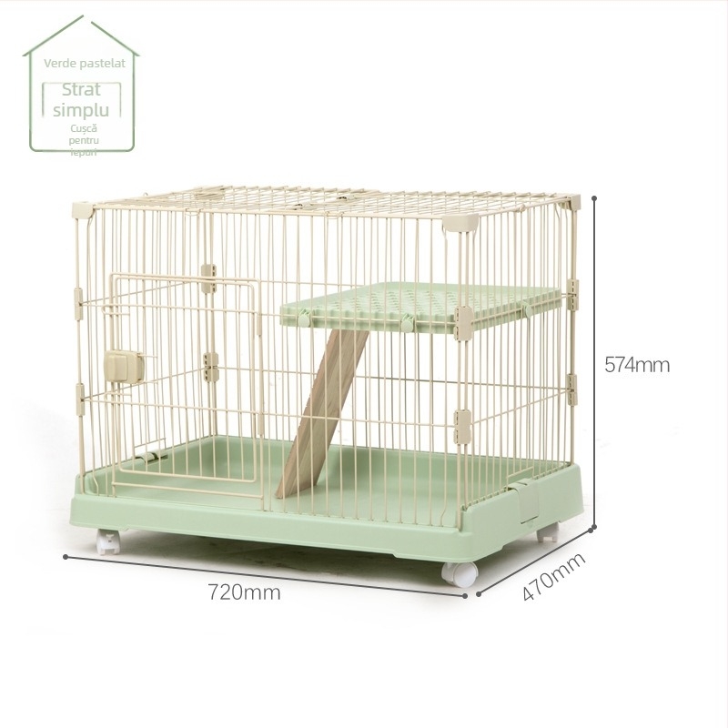 Cușcă pentru iepuri cu mai multe niveluri pentru interior, marcă Chuangyi, material: combinație plastic-otel