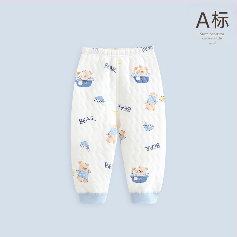 Pantaloni termici unisex din bumbac pentru iarnă, talie medie, 100% bumbac, siguranță Clasa A, cu etichetă de agățare