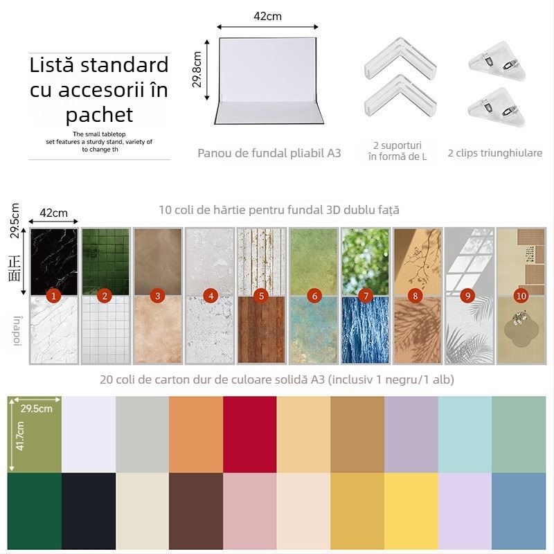 Hârtie de fundal pentru fotografie pe birou mic — Light & Shadow Stars; Tip: Hârtie de fundal; Material: Hârtie; Potrivit pentru fotografiere comercială