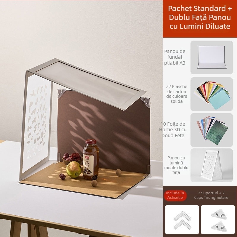 Hârtie de fundal pentru fotografie pe birou mic — Light & Shadow Stars; Tip: Hârtie de fundal; Material: Hârtie; Potrivit pentru fotografiere comercială