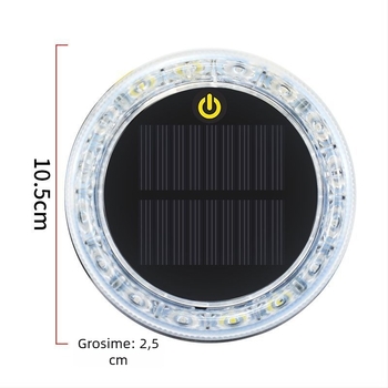 Lumină LED de semnalizare spate pentru vehicul – alimentare solară, fără cabluri, Solar flash tail light, 3.7V, carcasă LED PC