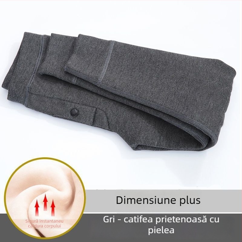 Colanți lungi de iarnă pentru băieți, căptușiți cu fleece, talie înaltă, poliester gros, pentru copii peste 8 ani (peste 140 cm)