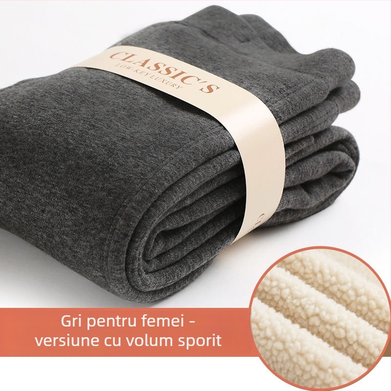 Colanți lungi de iarnă pentru băieți, căptușiți cu fleece, talie înaltă, poliester gros, pentru copii peste 8 ani (peste 140 cm)