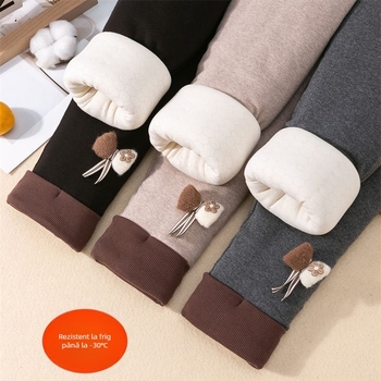 Pantaloni de iarnă pentru copii cu păr de iepure ≥95% și țesătură EVA, pentru nou-născuți