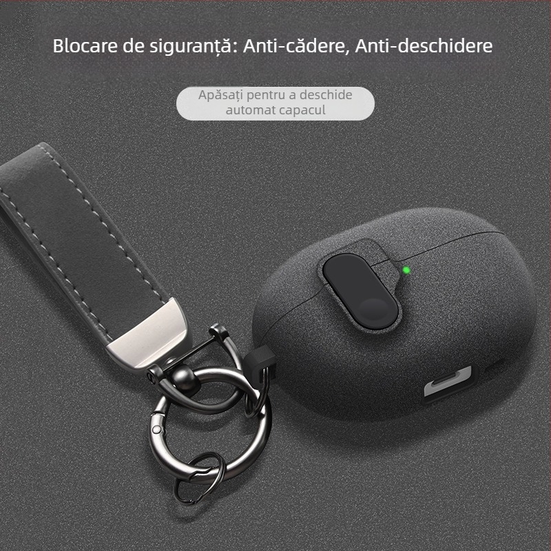 Carcasă TPU moale pentru Huawei FreeBuds 5i/6i, design Freeclip cu clips, formă stea, finisaj mat