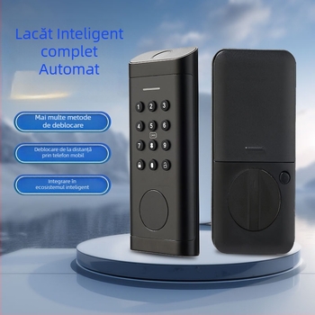 Încuietoare inteligentă cu amprentă, standard american, control WiFi prin aplicație, model D2, aliaj de zinc