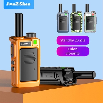 Radio portabil camuflat cu funcție de sincronizare a frecvenței printr-un singur buton, 400-470 MHz, 16 canale, rază 3-5 km, baterie Li‑ion 9800 mAh