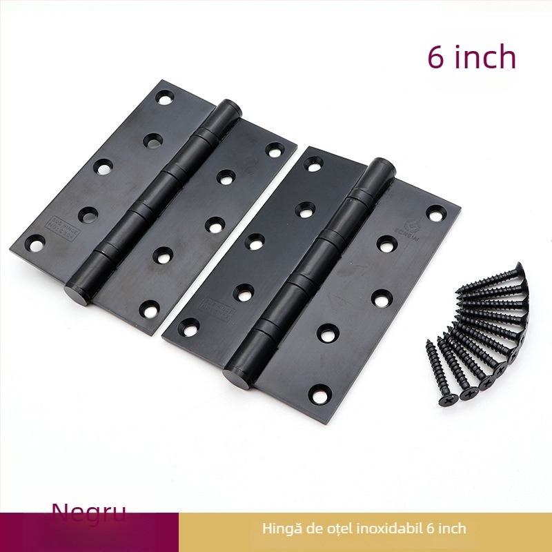 Balama de ușă cu rulmenți, oțel inoxidabil, finisaj lucios/placare, design îngroșat, stil modern minimalist