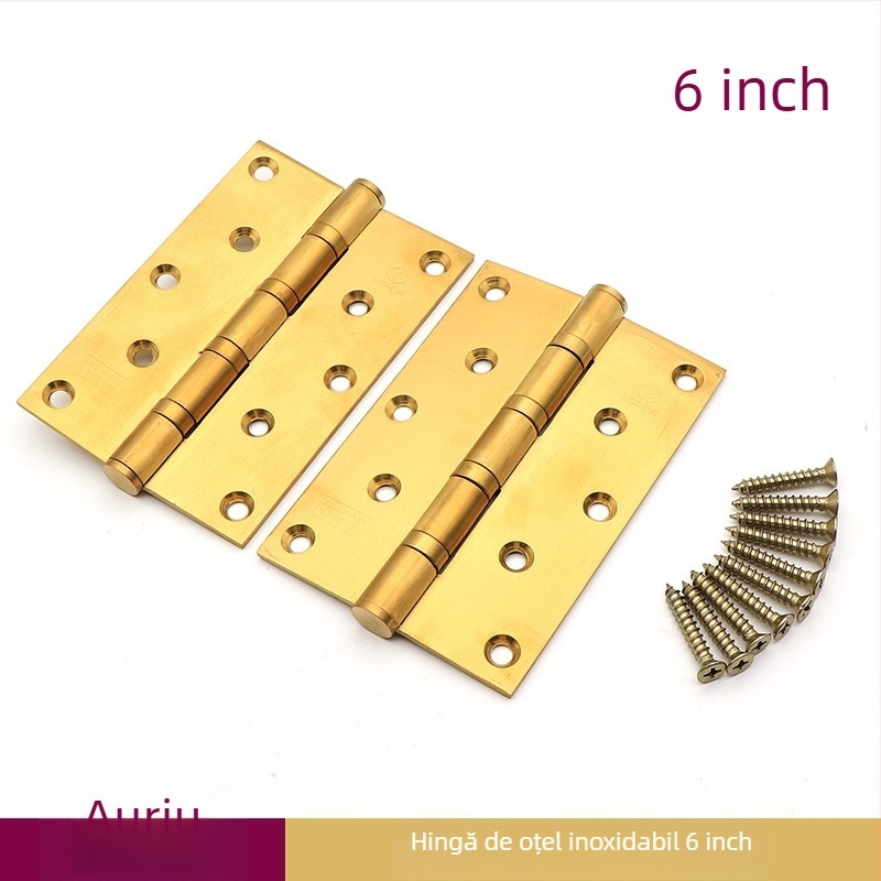 Balama de ușă cu rulmenți, oțel inoxidabil, finisaj lucios/placare, design îngroșat, stil modern minimalist