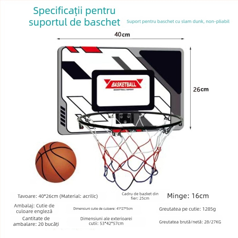 Coș de baschet pentru copii din fontă, pentru interior și exterior – 1,8 kg, Sheng Xinda