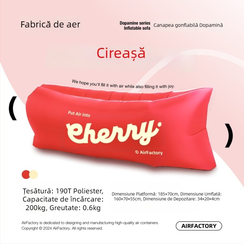 Canapea gonflabilă de exterior, suprafață din pânză Oxford, greutate 700 g, capacitate de încărcare 200 kg, portabilă pentru camping, brand one-half