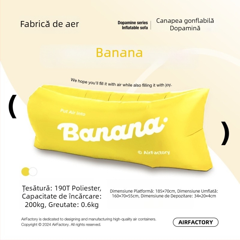 Canapea gonflabilă de exterior, suprafață din pânză Oxford, greutate 700 g, capacitate de încărcare 200 kg, portabilă pentru camping, brand one-half